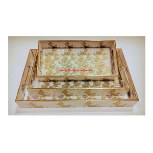 Caja de madera Natural pura de colección Premium con estilo antiguo con material de resina, trabajo de incrustaciones de nácar para caja de regalo de fragancia - Product Image 5