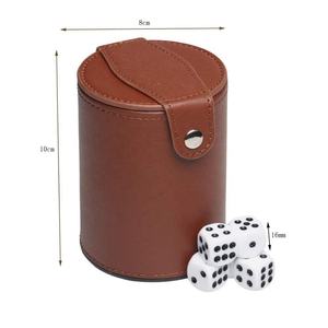Gobelet à dés de casino en cuir personnalisé, économique, pour bar, jeux de poker et jeux pour adultes - Product Image 4