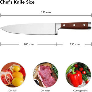 Damascus Steel Chef <b>Knife</b> Professional Japanese Kitchen <b>Knives</b> Ultra <b>Sharp</b> Cooking <b>Knife</b> with Rosewood Handle - Product Image 6
