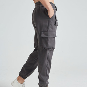 Pantalon de jogging cargo gris pour homme Nexfit Athletics, léger, taille élastique, fermeture à cordon, plusieurs poches, style décontracté - Product Image 2