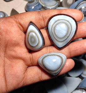 Oeil d'opale bleu naturel cabochon de pierres précieuses en vrac poli mélange forme toutes tailles cabochon en cristal pour bijoux pendentif faisant des pierres précieuses - Product Image 4