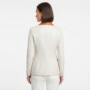 Women's Fashion Business Wear <b>Blazer</b> <b>Jacket</b> Ladies Singlet Button <b>Leather</b> <b>Blazer</b> Coat Women's Premium <b>Leather</b> Coat - Product Image 2