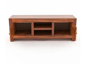 Mueble de TV Moderno y Grande con Puertas Talladas a Mano y Estante Abierto |    Muebles de Entretenimiento Contemporáneos con Almacenamiento - Product Image 6