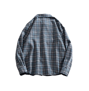 New High Quality Casual Flannel Plaid Turn-<b>down</b> Collar Full Sleeve Single Button Dress Shirts Men 100% Cotton Breathable - Product Image 2