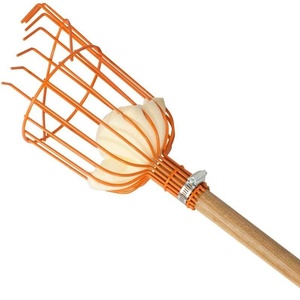 Panier cueille-fruits manuel en métal de qualité supérieure avec perche télescopique |   Outil léger pour la récolte des fruits (mangues, pommes, poires) - Product Image 1