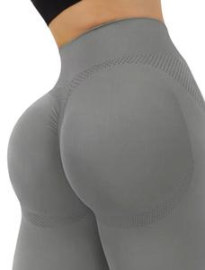 High Waist Seamless Breathable 90% <b>Nylon</b> <b>Leggings</b> Full Length Stretchy Knitted Women's Sporty All Seasons - Product Image 3