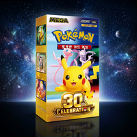 Koleksi Eksklusif MEGA Pokemon 30th Celebration Card Game M6a Booster Box, autentikasi permainan foil, poin virtual, kemenangan