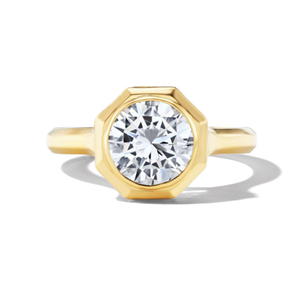 Round Cut Iced Jewelz 1.90Carat <b>Ring</b> 14K yellow Gold Gold Plated for her IGI engagement <b>ring</b> wedding <b>ring</b> - Product Image 1