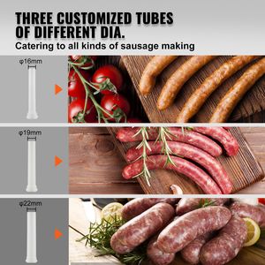 Machine à saucisses verticale en acier inoxydable 304 de 2,5 lb/1,5 L pour usage domestique, idéale pour le remplissage de saucisses - Product Image 5