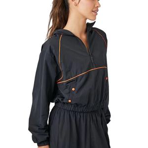 Ensemble de survêtement décontracté pour femmes, deux pièces, pantalon à taille élastique, coupe-vent, doublure en maille, séchage rapide, respirant - Product Image 2