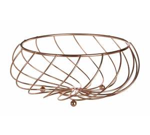 Cesta de Frutas Metálica de Diseño Abierto Moderno para Decoración del Hogar Contemporánea con Aspecto Limpio y Soporte Equilibrado - Product Image 4