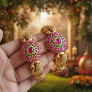 18K Gold Plated Wedding Kada Bangles Trendy Charm Bracelets for Engagement - Product Image 2