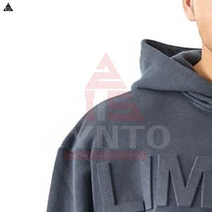 Sudaderas con Capucha en Oferta, Sudaderas con Logotipo Personalizado en Relieve para Hombre, Básicas, de Algodón Mezclado, Talla Única, Color Sólido, Nueva Moda - Product Image 6