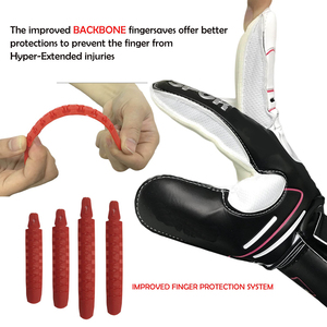 Gants de gardien de but de football, en cuir PU, antidérapants, respirants, avec sangle de poignet réglable, unisexes, pour le sport - Product Image 5