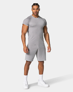 T-shirt homme à manches raglan, col rond, manches courtes, coupe classique, 100% polyester tissé, respirant, anti-boulochage, style streetwear, vêtements de sport - Product Image 3