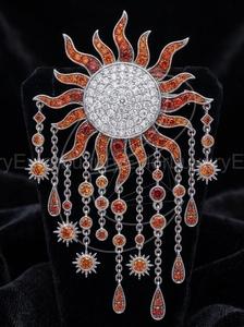 EVIOR Colgante para Bolso de Mujer con Diseño de Rayos de Sol, Plata y Moissanita, Joyería para Bolso, Clip Celestial para Cartera, Llavero Brillante, Regalo de Boda - Product Image 5