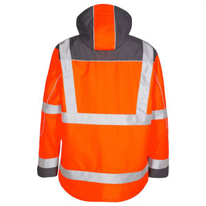 Best Quality <b>High</b> <b>Visibility</b> Construction Workwear <b>Jackets</b> Hi Vis Waterproof Feature <b>Softshell</b> Safety Security <b>Jackets</b> - Product Image 2