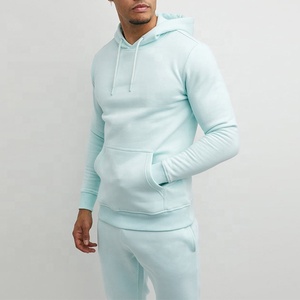Conjunto Deportivo de Felpa Verde Menta para Hombre, Sudadera con Capucha y Pantalones Jogger, Logotipo Personalizado, Ropa Urbana, Ropa de Invierno, Conjunto de Jogger de Algodón para Otoño - Product Image 4