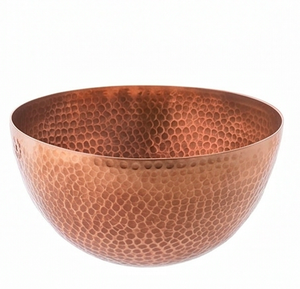 Handmade Copper Hammered Round <b>Bowl</b> Traditional <b>Chinese</b> Design Uncoated Metal Food Serving <b>Bowl</b> For Gifting Use And Kitchen Use - Product Image 1