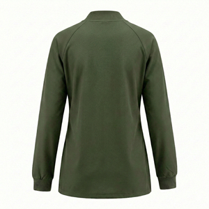 Blouse médicale personnalisable à fermeture éclair intégrale et manches longues - Product Image 3