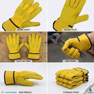 JNM SAFETY ถุงมือนิรภัยอุตสาหกรรม รุ่น JNM-6298 หนัง 11 ออนซ์ ข้อมือกันกระแทกแบบเรียบ ป้องกันการบาด/กันลื่น ทนความร้อน ทนทาน - Product Image 4