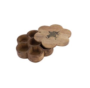 Wood Spice <b>Box</b> Resistant Wooden Hand Wash Only Spice <b>Box</b> Carved Floral Design Wood <b>Herb</b> Organizer Hand Storage <b>Box</b> - Product Image 2