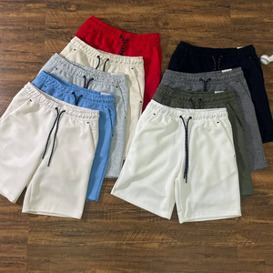 Pantalones Cortos Deportivos Personalizados con Logotipo 3D en Relieve, Lavado Ácido, Cintura Elástica, 100% Algodón, Color Sólido, Secado Rápido para Hombre - Product Image 1