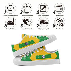 Venta al por Mayor de Zapatos de la <span class=keywords><strong>Copa</strong></span> <span class=keywords><strong>Mundial</strong></span> de Fútbol Brasil 2026, OEM ODM, Impresión Bajo Demanda, Nombre del Equipo, Logotipo Personalizado, <span class=keywords><strong>Zapatillas</strong></span> para Fanáticos FN027-26027054-2 - Product Image 4