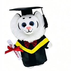 Peluche de Tigre de Graduación con Gorro y Diploma, 11CM-30CM, Animal de Peluche Suave para Niños Unisex - Product Image 2