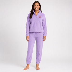 Conjunto Deportivo de Felpa para Mujer, Sudadera con Capucha y Pantalones Deportivos Elegantes con Forro Interior Suave, Ropa Deportiva Urbana - Product Image 1