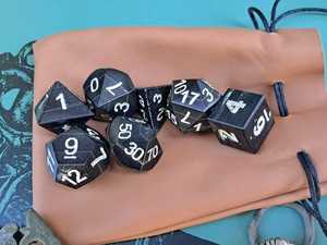 Set de Dados Poliédricos Modernos Ecológicos de Cuerno de Búfalo, Edición Coleccionista, Hechos a Mano, 7 Piezas, para Juegos de Rol, Color Negro Natural, Artesanía para Mesa de Juego - Product Image 3