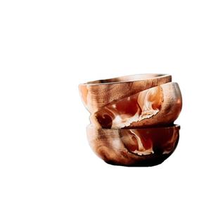 Résine bleue blanc ombragé résine époxy joint noix bol vaisselle bol voyage pliable Silicone pliable légumes bol de nourriture - Product Image 1