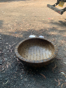 Coracle en bambou fait main du Vietnam avec banc et pagaies inclus, pour décoration de jardin, vente en gros - Product Image 4