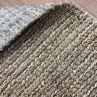 Tapis en jute naturel tressé style bohème – Tapis texturé rustique tissé à la main