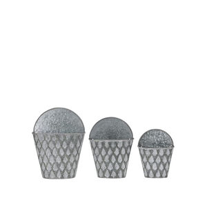 Macetas colgantes de metal galvanizado estilo rústico para jardín vertical interior y exterior, macetero decorativo colgante. - Product Image 5