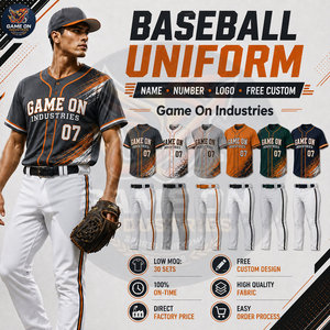 Maillot de baseball sublimé respirant de bonne qualité 2026 avec pantalon à passepoil assorti – Uniformes d'équipe sportive personnalisés - Product Image 4