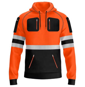 Camisa de Seguridad de Manga Larga con Capucha para Hombre, de Poliéster, Reflectante, de Alta Visibilidad, para Seguridad, Tallas Grandes, Ropa de Trabajo para Construcción - Product Image 5