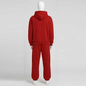 Casual Tracksuit Set Quarter-<b>Zip</b> Sweatshirt With Drawstring Pants Solid Color Loose Fit Full Length 100% Cotton Autumn Wear - Product Image 4