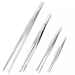 Juego de Pinzas de Cocina de Acero Inoxidable, Pinzas Largas para Alimentos con Puntas Dentadas, Pinzas para Cocinar - Product Image 1