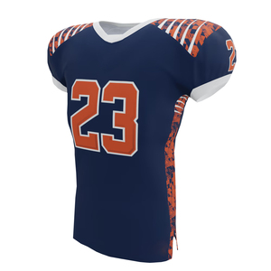Maillot de football américain de haute qualité couleur moutarde unie à manches courtes respirant 100% polyester maille unisexe - Product Image 4