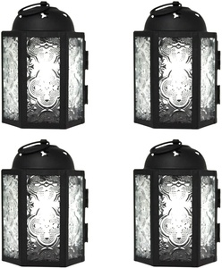 Customizable <b>Mini</b> Moroccan Style Metal and Glass <b>Lantern</b> Light Holder for Indoor and Outdoor Home Decor - Product Image 6