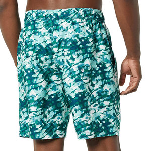 Shorts de bain premium pour hommes |   Short de plage à séchage rapide et anti-UV avec imprimé abstrait mosaïque bleu sarcelle |   Shorts de sport pour l'été urbain et le surf - Product Image 4
