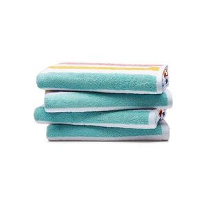 Serviettes de Spa de Luxe en Coton Bio 100% Personnalisées, Serviettes de Bain, de Mains et de Visage en Tissu Éponge Tricoté Color Block, Serviettes Absorbantes Jetables - Product Image 4
