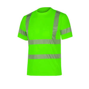 เสื้อยืดสะท้อนแสงความปลอดภัยสูงสำหรับผู้ชาย ผ้าฝ้าย 100% ระบายอากาศได้ดี แขนสั้น ชุดทำงาน พิมพ์ลายซิลค์สกรีน CIQ - Product Image 4