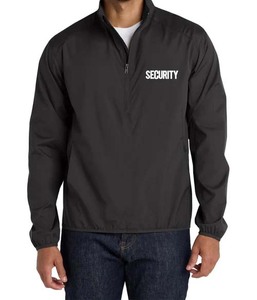 Veste coupe-vent unisexe légère et résistante à l'eau pour le personnel des événements, veste de sécurité pour agents de sécurité, veste anorak noire - Product Image 6