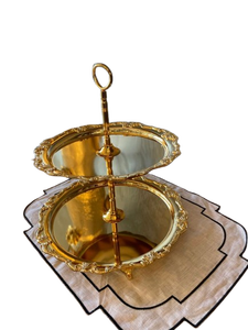 Gold Metal 6-Piece Cake Stand Set with Mirror Top Multi-Layer Design for Display - Product Image 6