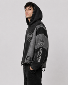 <b>Men's</b> Heavy Weight Solid Acid Wash Fleece Hoodie 100% Cotton Eco-Friendly Customizable Colors Plus Size Winter Wear Custom - Product Image 6
