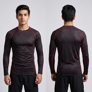 Men's <b>Compression</b> <b>Shirt</b> Long Sleeve Rash Guard Quick Dry Breathable Base Layer Gym MMA Running Training Athletic Wear Australia - Product Image 3