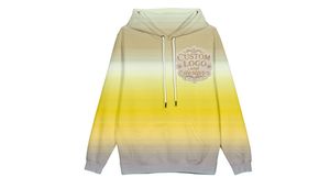 Hoodie unisexe surdimensionné à dégradé de couleurs, tricoté, avec broderie vieillie, strass et délavage acide vintage - Product Image 5