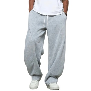 Jogging cargo surdimensionné pour hommes, pantalon de survêtement en molleton multipoches, streetwear ample, pantalon en coton avec logo personnalisé - Product Image 1